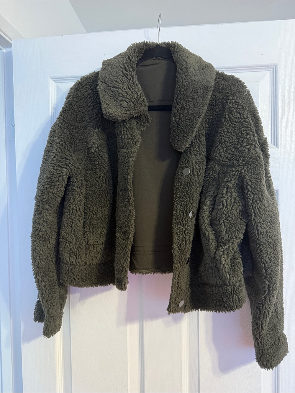 Lululemon Green Fuzzy Crop Jacket